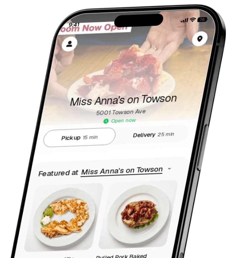 Miss Anna's on Towson app preview